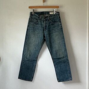 rag & bone Women's Blue Straight Leg Jeans